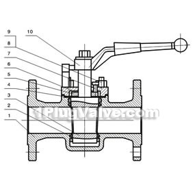 ANSI sleeve soft-sealed plug valve constructral diagram(pic1)